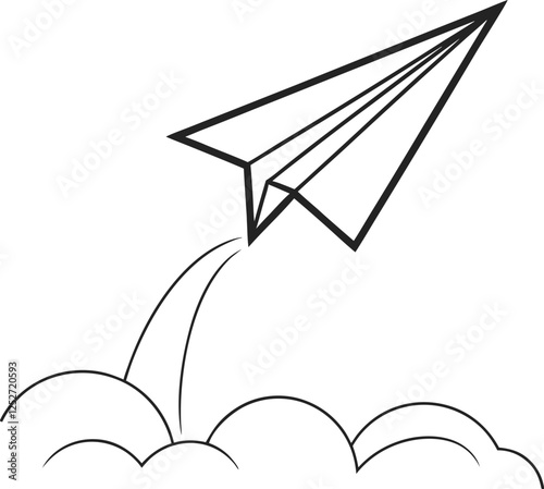 Paper Airplane Launching, Flight, Sky, Dreams, Imagination, Creativity, Adventure, Speed, Freedom, T