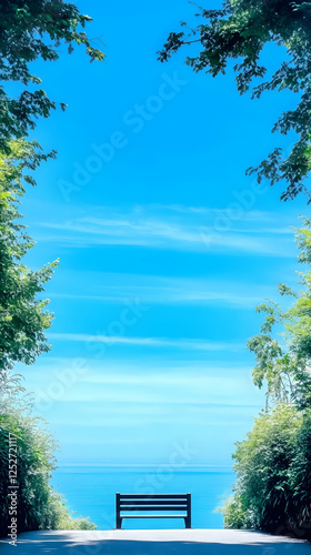 Tranquil Seascape Illustration