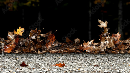 Muddy Autumn Leaves on Grav...