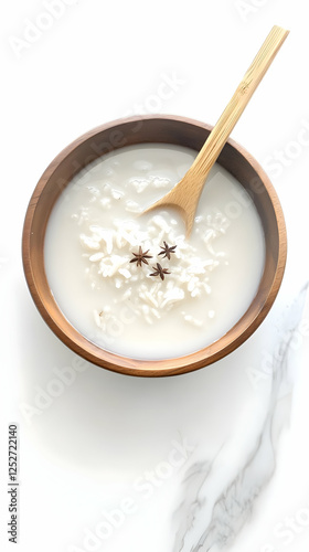 Creamy Rice Pudding, Wooden...