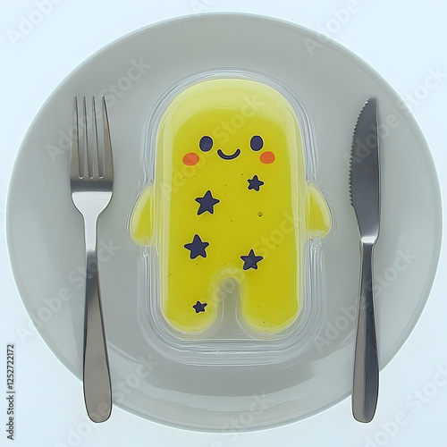 Cute Yellow Star Dessert Il...