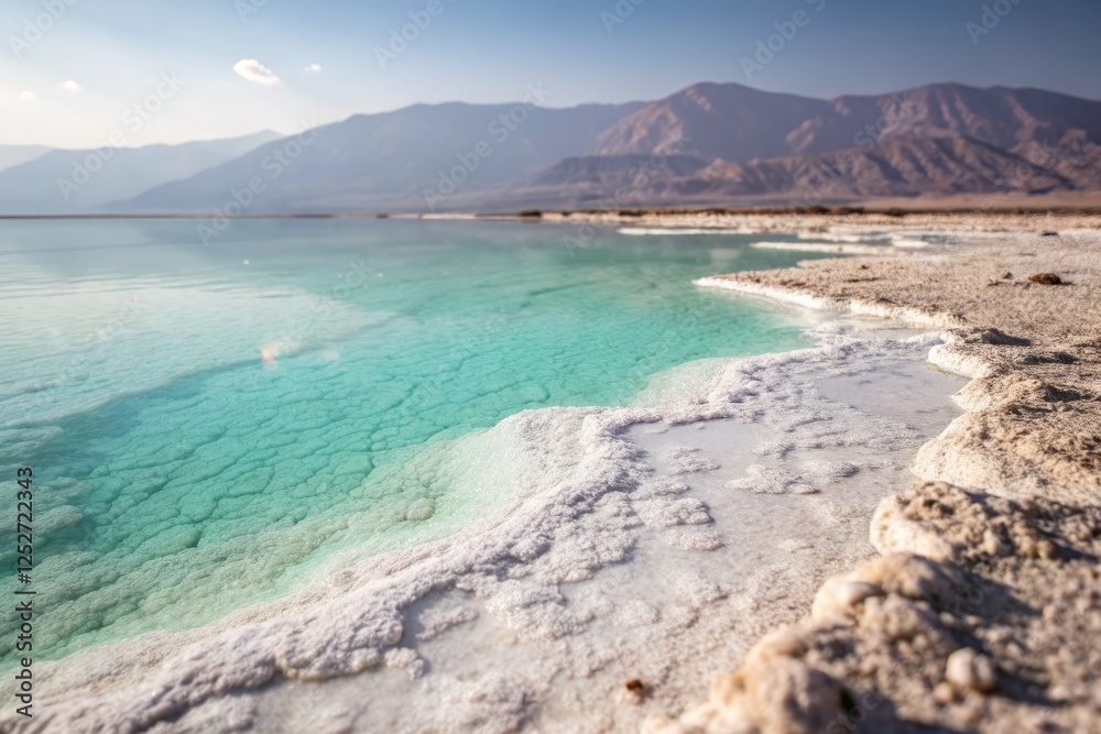 Teal Alkaline Lake: Miniature Tilt-Shift Landscape Photography Teal Alkaline Lake: Miniature Tilt-Shift Landscape Photography