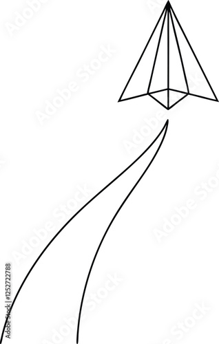 Simple Paper Airplane Design, Flight Path, Origami, Craft, Childhood, Dreams, Aspiration, Skyward