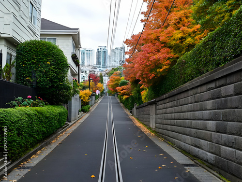 Autumnal City Street Illust...
