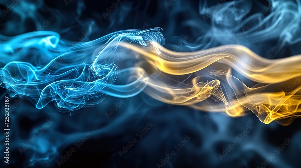 Fototapeta premium Color smoke on dark background 