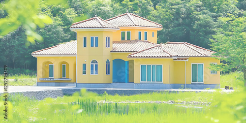 Yellow House Illustration L...