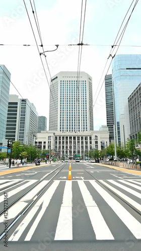 City Street Scene Illustration