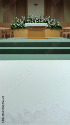 Church Altar Floral Illustr...