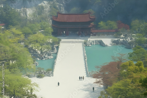 Serene Temple Illustration:...