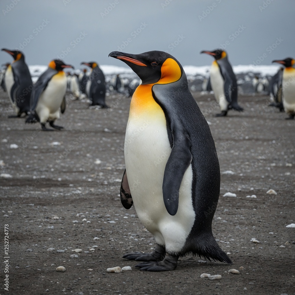 Fototapeta premium Write a short story about a King Penguin who dreams of flying.