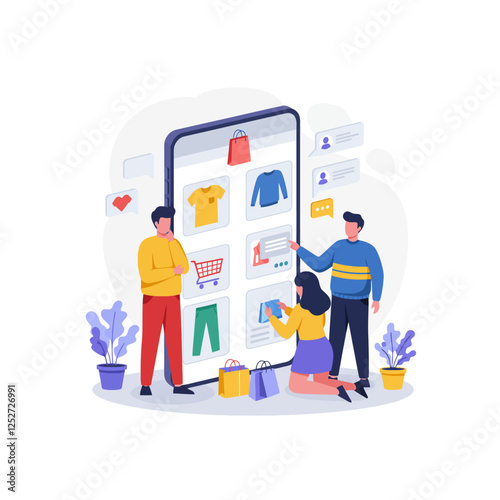 Mobile Shopping App Easy Online Clothes Purchase