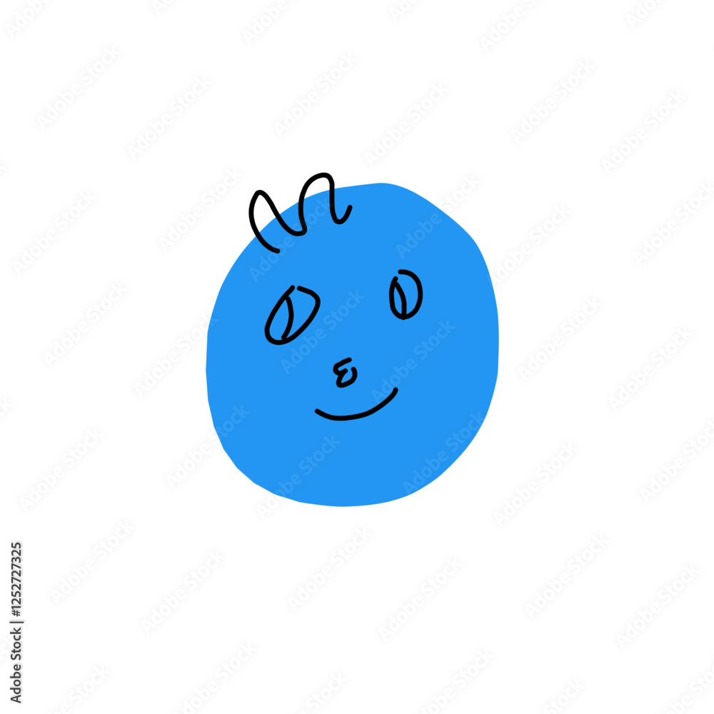 Fototapeta premium cartoon character face icon