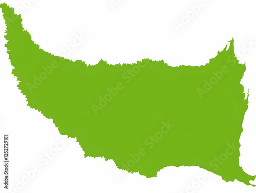 Green Island Map Illustration