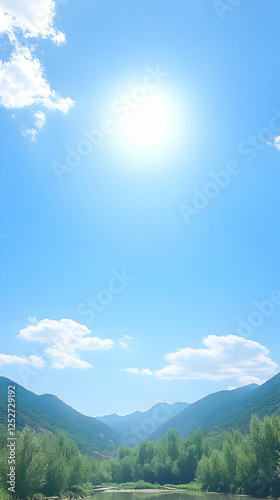 Sunny Day Landscape Illustr...