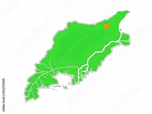 Green Island Illustration Map