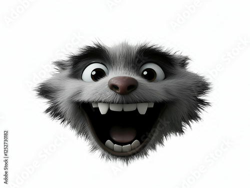 Joyful 3D Furry Creature Fa...