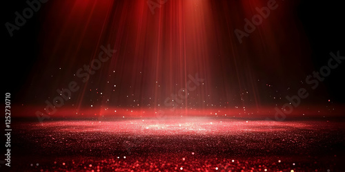 Red Glitter Abstract Backgr...