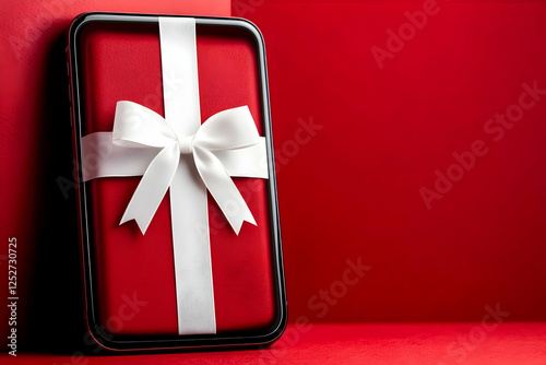 Red Gift Box Smartphone Ill...