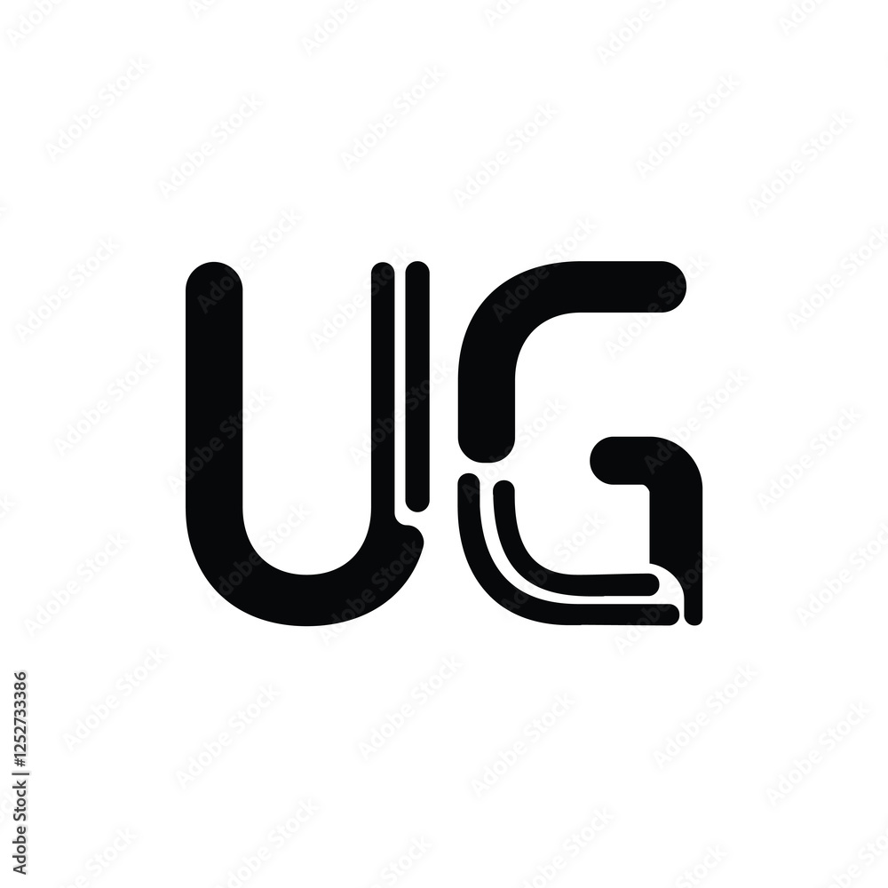 UG monogram logo design letter text name symbol monochrome logotype alphabet character simple logo UG monogram logo design letter text name symbol monochrome logotype alphabet character simple logo