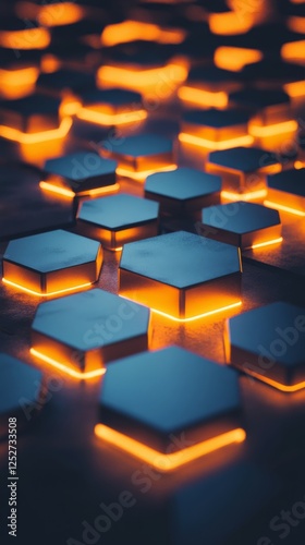 Unique honeycomb light installation enhances modern interior design in an urb...