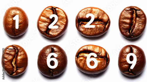 Coffee Bean Number Illustra...