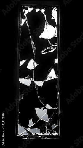 Shattered Glass Pane Illust...
