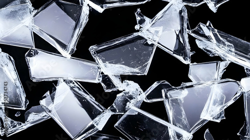 Shattered Ice Abstract Back...