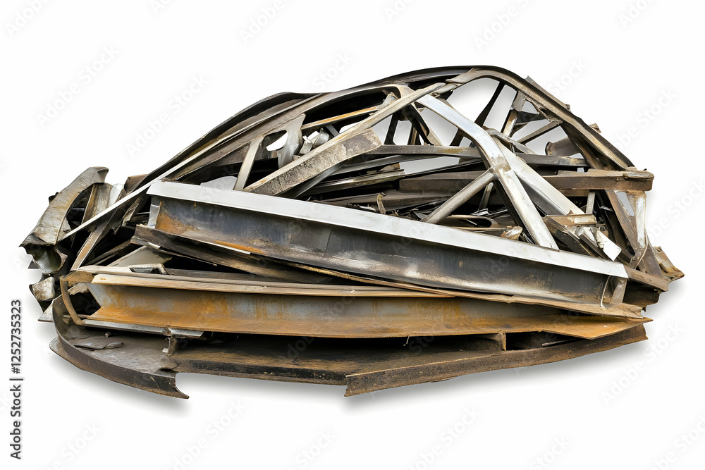 Rusty Metal Scrap Pile Realistic Image Rusty Metal Scrap Pile Realistic Image