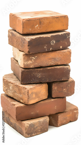 Stack of Old Clay Bricks Re...