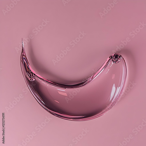 Pink Liquid 3D Illustration