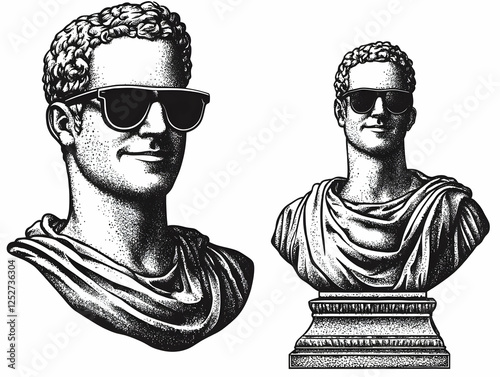 Stylish Bust Illustration, ...