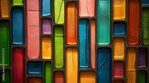 Vibrant Glass Block Illustr...