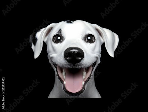 Happy Dalmatian Dog Illustr...