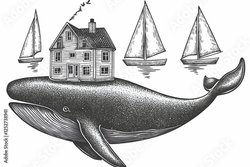 Whale House Illustration: A...