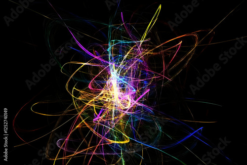 Abstract Colorful Light Tra...