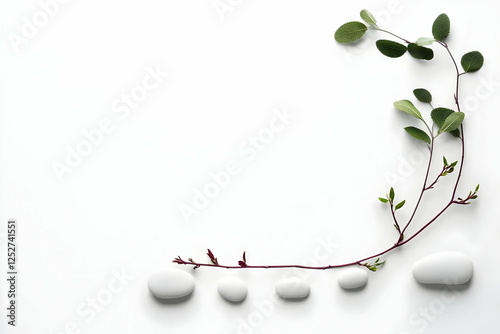 Serene White Stones and Gre...