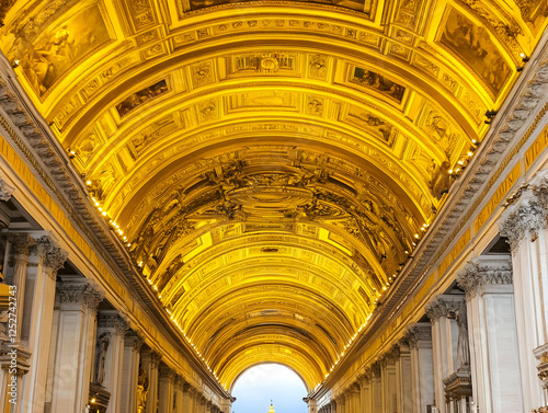 Golden Architectural Illust...