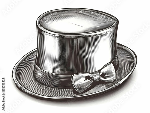 Top Hat Illustration with B...
