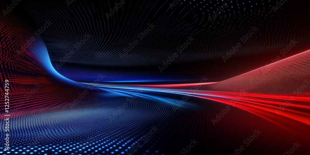 Abstract Red Blue Light Trails Data Flow Background Abstract Red Blue Light Trails Data Flow Background