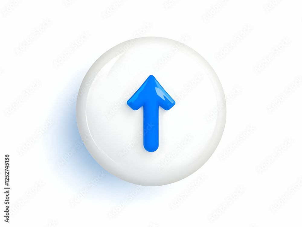 3D Up Arrow Icon 3D Up Arrow Icon