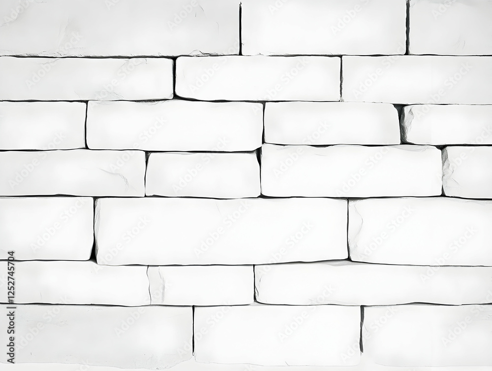 Fototapeta premium White Brick Wall Illustration
