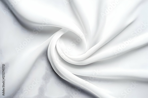White Fabric Swirl Abstract...