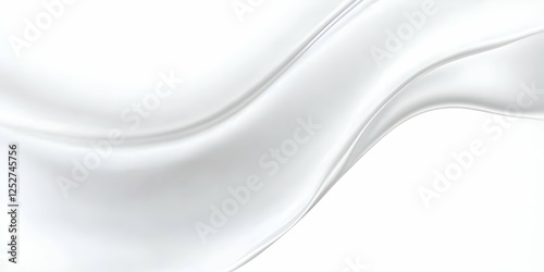 White Flowing Fabric Abstra...