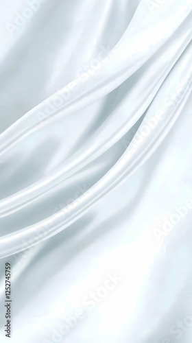 Elegant White Silk Drape Ab...