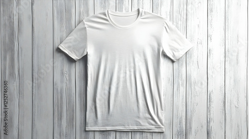 White T-Shirt Mockup on Woo...
