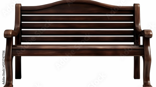 Dark Brown Wooden Park Benc...