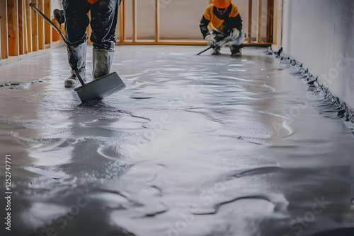 Construction Workers Pourin...