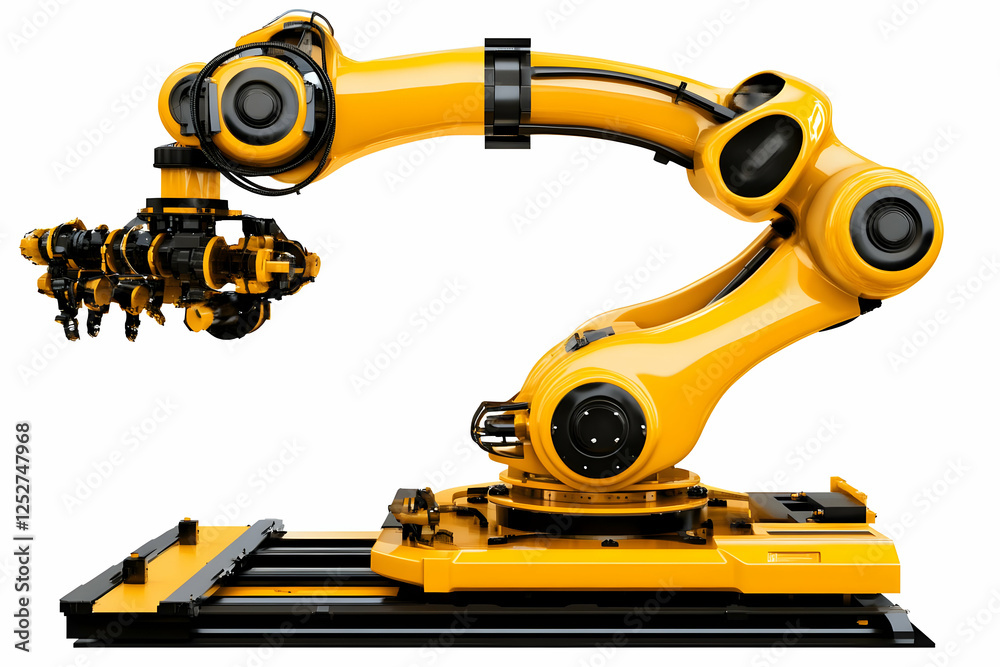 Fototapeta premium Industrial Robot Arm 3D Render