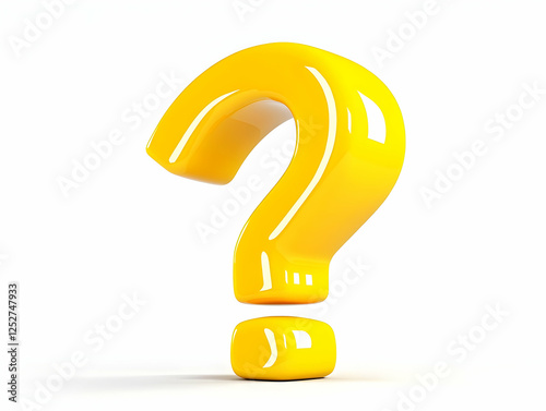 Yellow 3D Question Mark Ill...