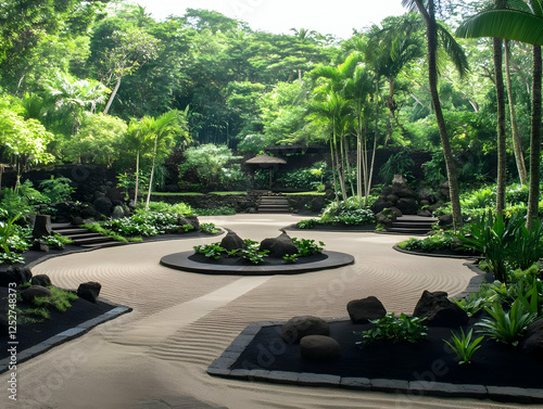 Serene Zen Garden Illustration